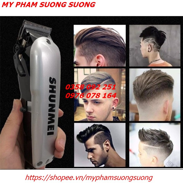 (Tặng cữ 1.5mm) Tông đơ shunmei barber chuyên fade