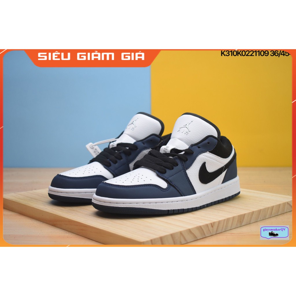 Giày thể thao Air Jordan 1 Low Navy, giày jordan 1 thấp cổ xanh navy dành cho nam nữ năng động