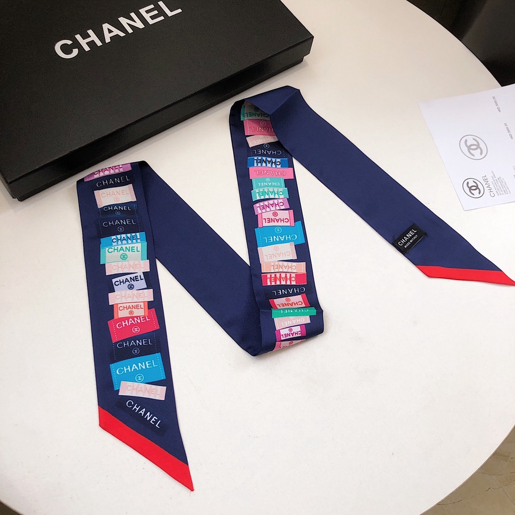 Khăn Choàng Cổ / Túi Xách Vải Lụa In Chữ Nhiều Màu Sắc Thời Trang 2022 Cho Nữ