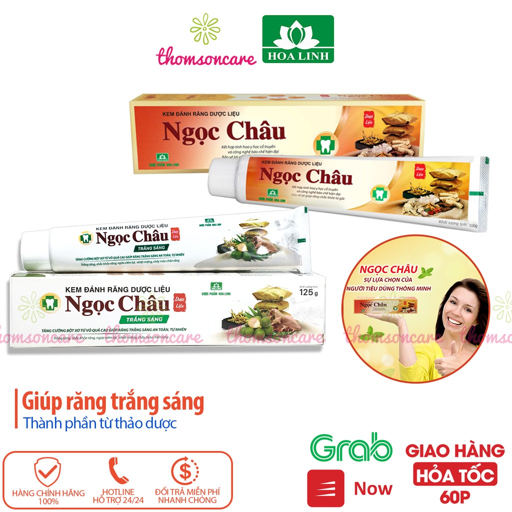 Kem đánh răng Ngọc châu từ thảo dược - giảm nhiệt miệng, trắng răng của dược Hoa Linh