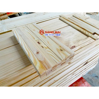 Thanh gỗ thông dày 1cm x 3cm x dài 50cm + láng mịn 4 mặt