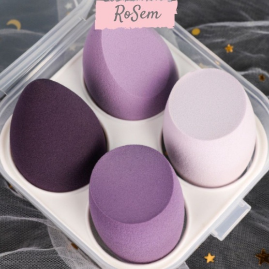 [FREE SHIP]Set 4 Mút Trang Điểm Hình Quả Trứng Nhiều Màu Sắc Sử Dụng Ướt Và Khô - Có hộp đựng | BigBuy360 - bigbuy360.vn