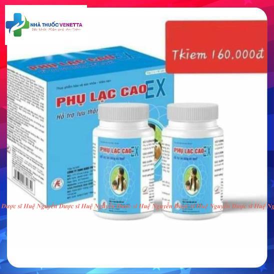 {Mua 1 tặng 1} Phụ Lạc Cao EX - Hỗ trợ giảm đau bụng kinh, điều hòa kinh nguyệt, lưu thông khí huyết (Hộp 180 viên)