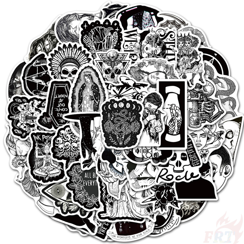 ❉ Gothic Queen - Series 03 Punk Art Stickers ❉ 50Pcs/Set DIY Luggage Laptop Skateboard Decals Doodle Stickers