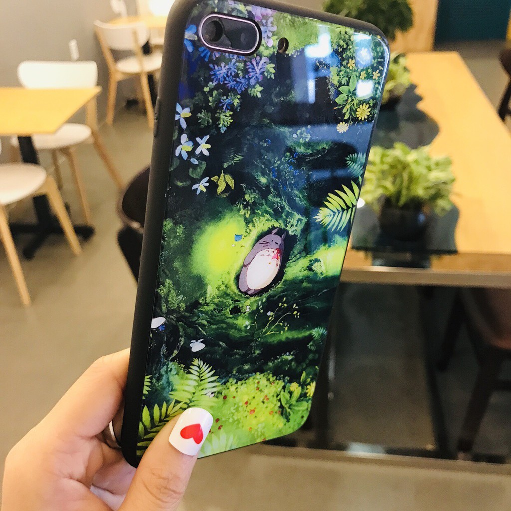 [ ẢNH THẬT ] Ốp Lưng Kính Cường Lực Totoro cho iphone 12 13 pro max xs max - k239