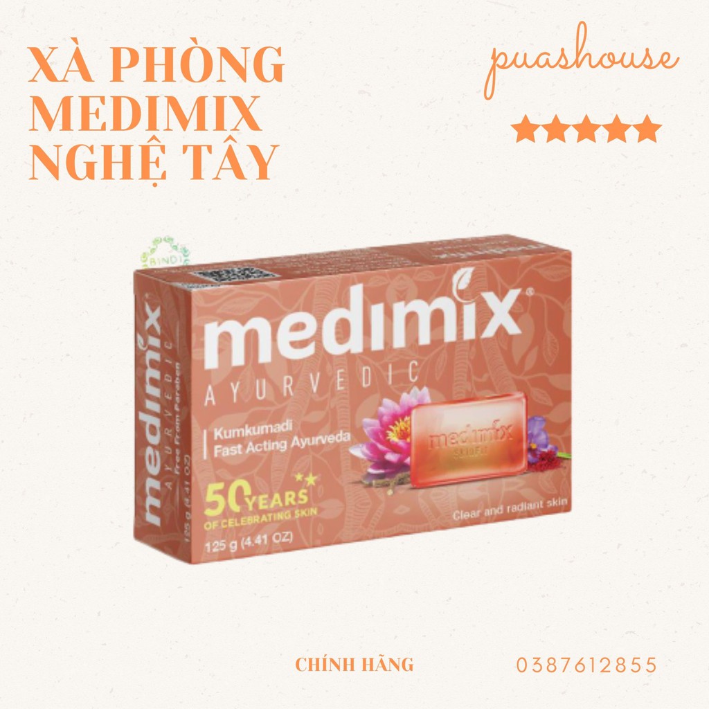 [CHÍNH HÃNG] XÀ PHÒNG MEDIMIX KUMKUMADI NGHỆ TÂY 125G