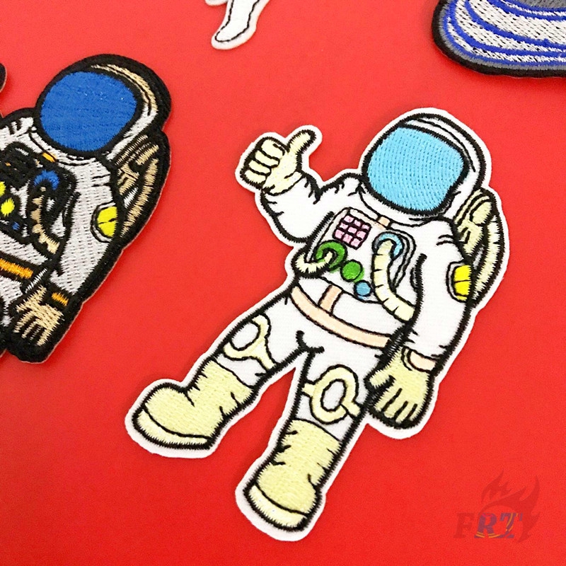 ☸ Space -  Astronauts &amp; Satellites Iron-on Patch ☸ 1Pc Diy Sew on Iron on Badge Patches（Space Q-7）