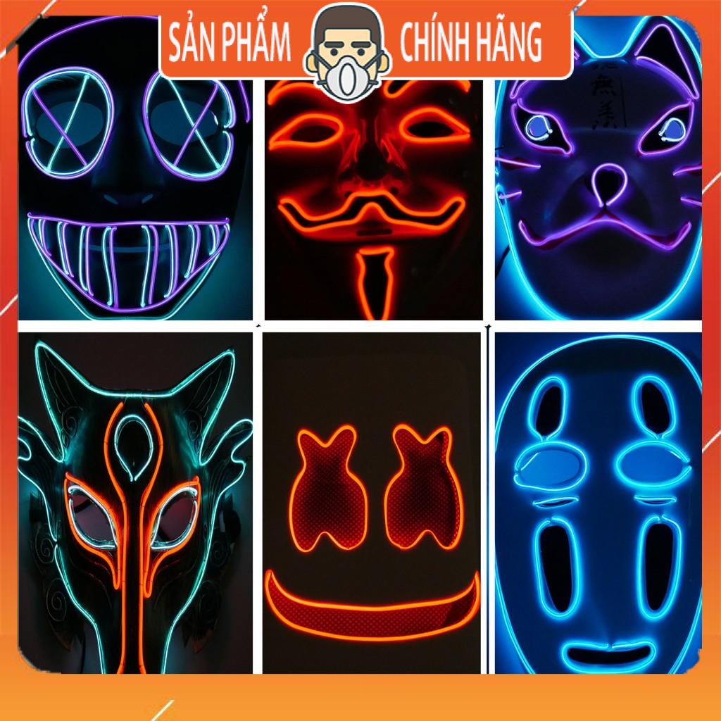 Mặt nạ hóa trang Halloween đèn led dùng cho party, quán bar, âm nhạc