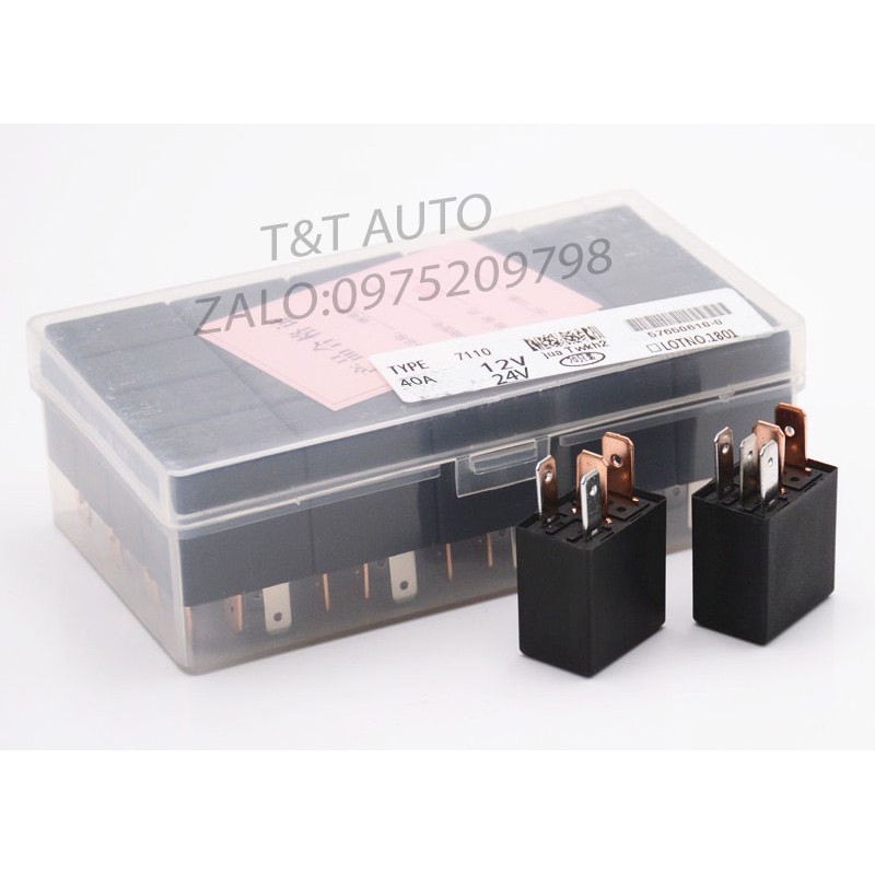 Rơ le chuyên dụng 40A gồm 12v ,24v 4 chân và 5 chân.