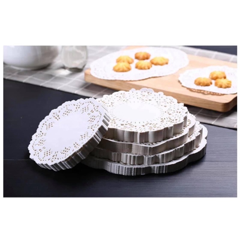 Giấy thấm dầu mỡ đồ ăn đục viền hoa