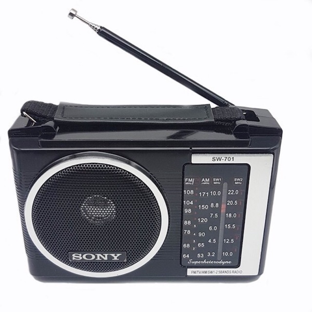 Đài FM Sony 701 2 chức năng vừa chạy pin vừa cắm điện