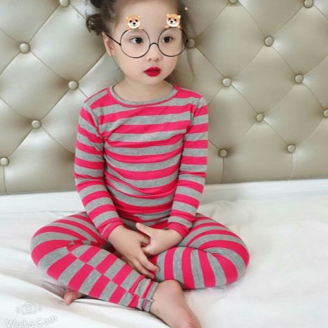 Bộ quần áo dài tay cho bé trai gái mặc nhà đi chơi , bộ trẻ em dài chất liệu thun co dãn 4 chiều cực ấm thu đông