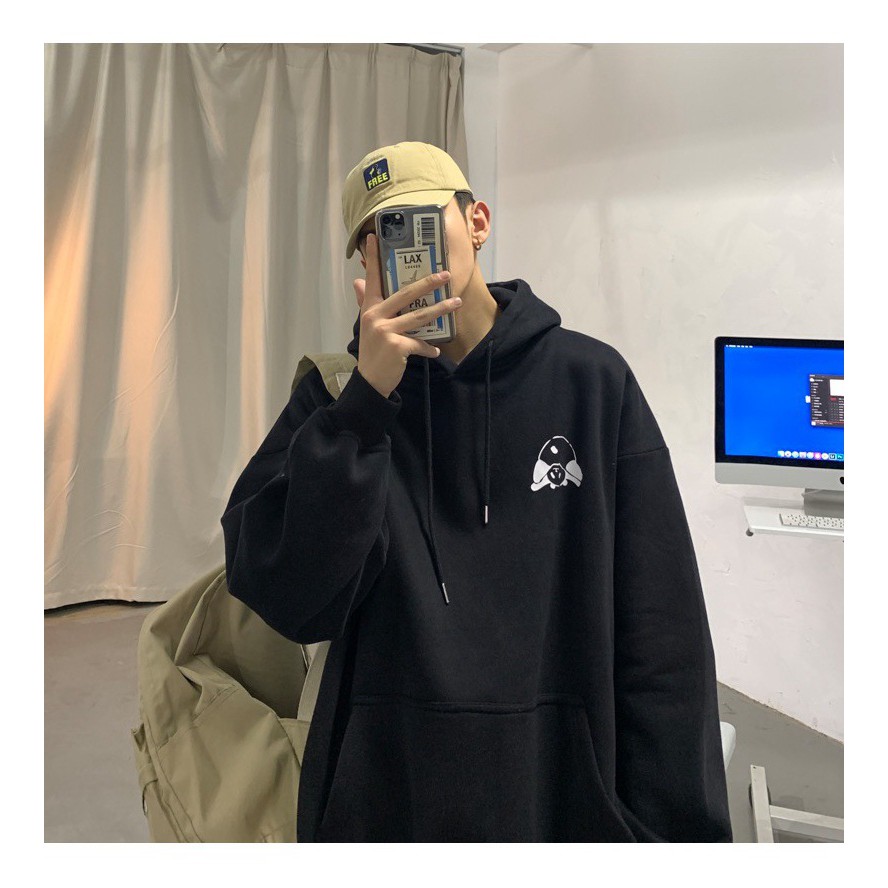 Áo Hoodie Oversize Bear , HanaClothing , Oversize dưới 60kg Áo dài tay Unisex HanaClothing