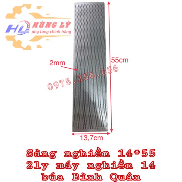 Sàng Nghiền 14*55 2 ly Máy Nghiền 14 Búa Bình Quân phụ tùng máy nghiền sát phụ tùng Hùng Lỳ