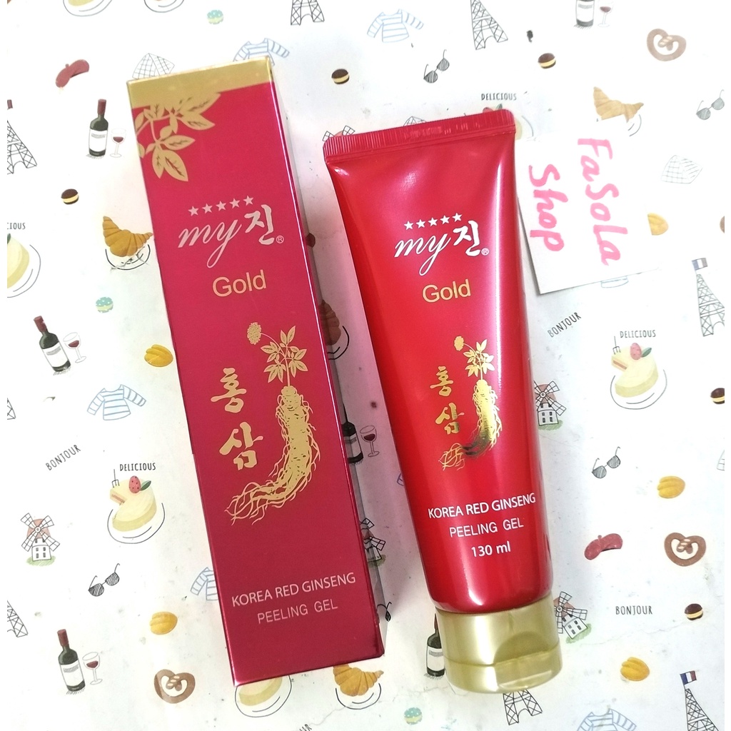 Kem tẩy da chết GOLD MY JIN hồng sâm 130ml Hàn Quốc peeling gel korea tế bào