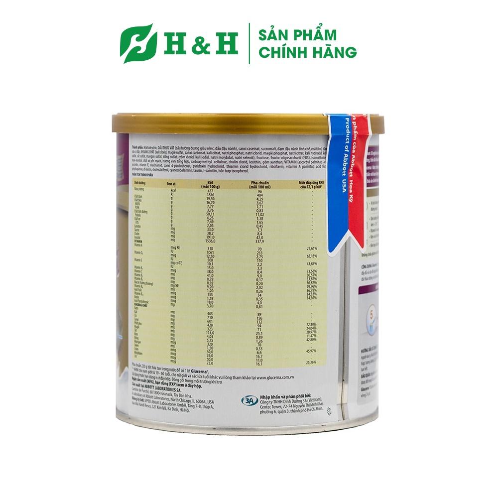 Sữa bột Glucerna - Dinh dưỡng cho người tiểu đường, đái tháo đường