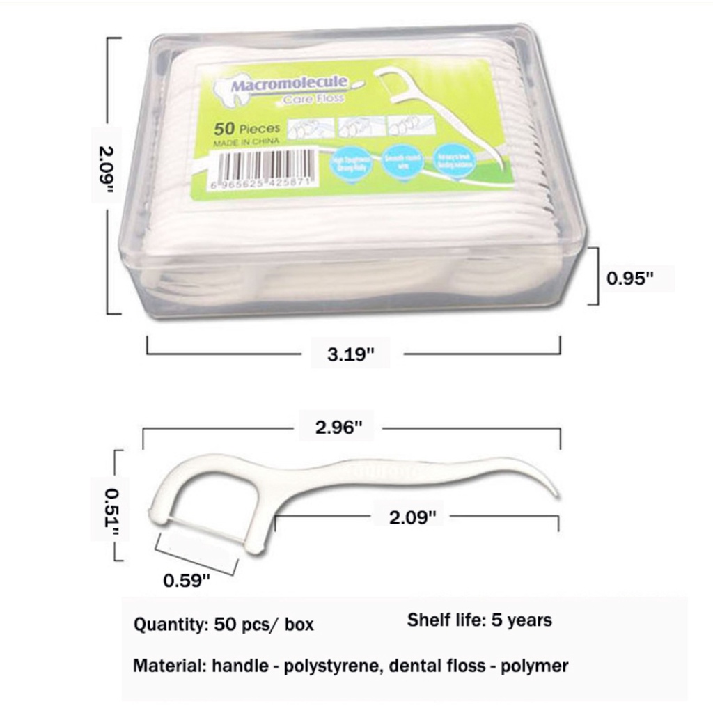 Set 50 Chỉ Nha Khoa Hình Chữ L Tiện Dụng Chất Lượng Cao