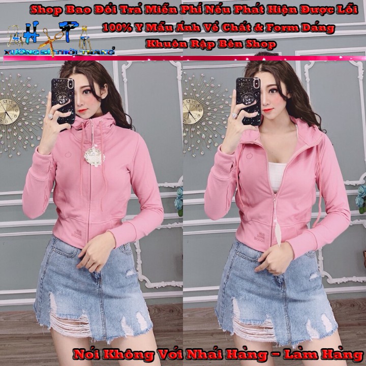 Áo Khoác Thun Cotton Cao Cấp Có Nón Phom Lửng Siêu Hót Mẫu Mới Thời Trang 2020 | BigBuy360 - bigbuy360.vn