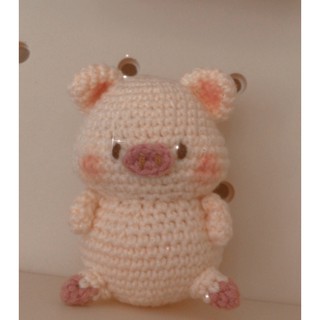 móc khóa heo ú nu bằng len handmade