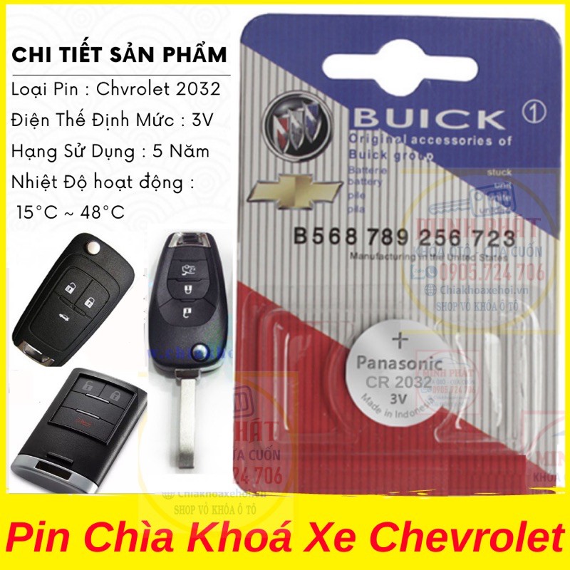 Pin Chìa Khoá Xe Ô Tô Chevrolet Crure Colorado Orlando Captiva