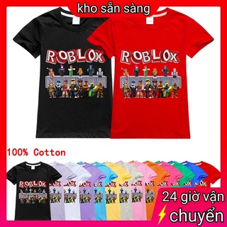 Roblox Boy Cotton Tshirt Summer Kids Game T-shirt Children Top Cartoon Print