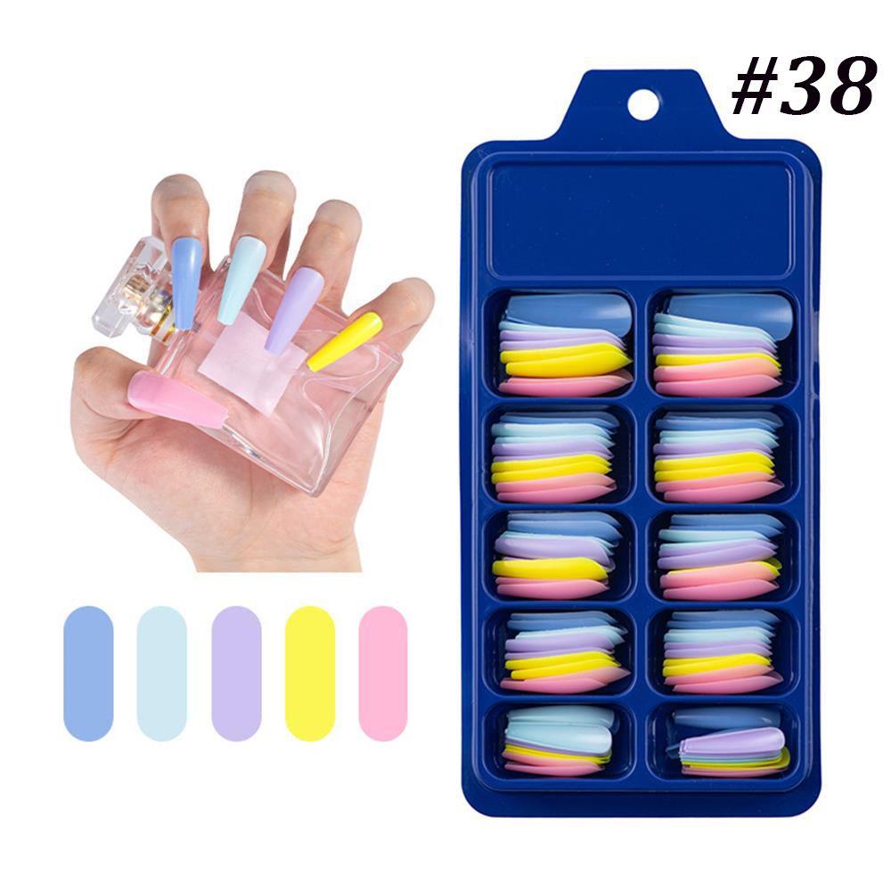 Bộ 100 Móng Tay Giả Bằng Acrylic Che Phủ Toàn Diện DIY