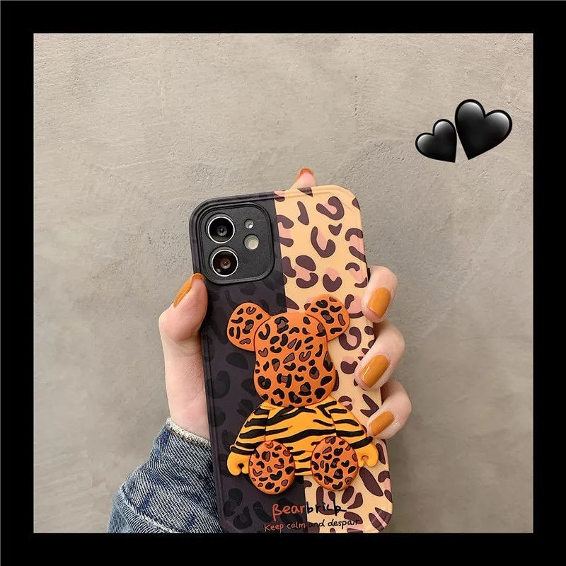 Ốp Điện Thoại Silicone In Hình Gấu Cho IPhone 12 Pro Max 12 11 Pro Max X Xs XR 78 Plus