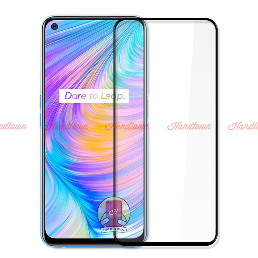 Cường Lực Full Màn Đen Full Keo Dành cho Realme Q2 / Realme Q2 Pro Không Chấm Li Ti Chống Trầy Xước Va Đập