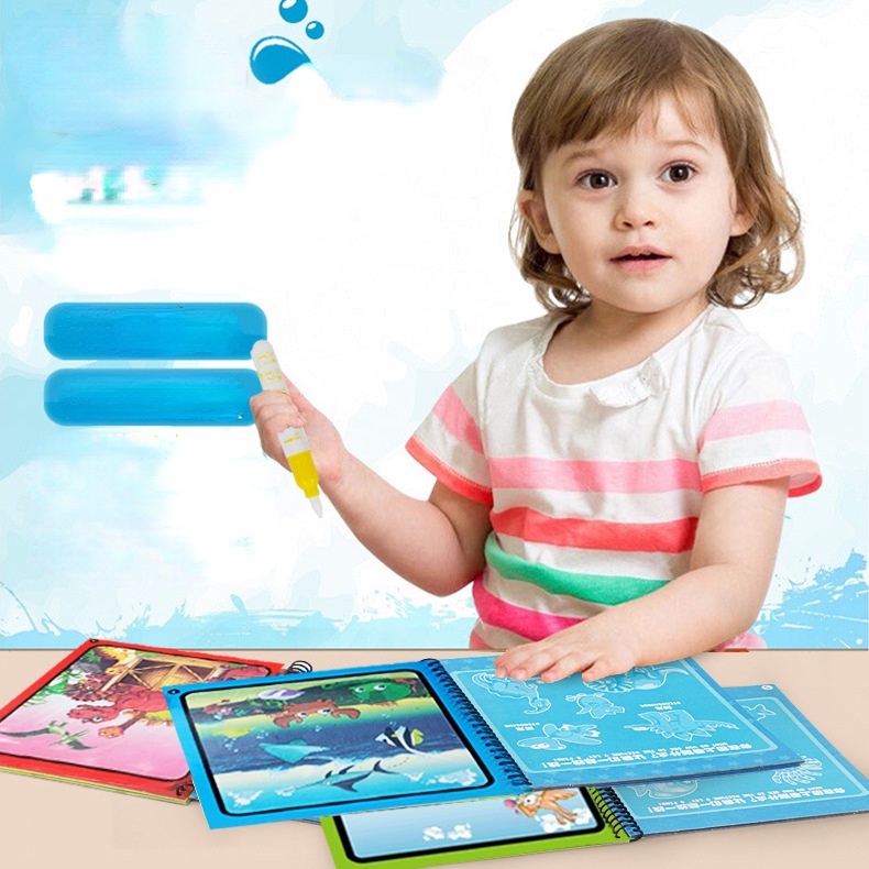 Sách tô màu nước ZHAN QI TOYS ma thuật có thể tái sử dụng cho bé