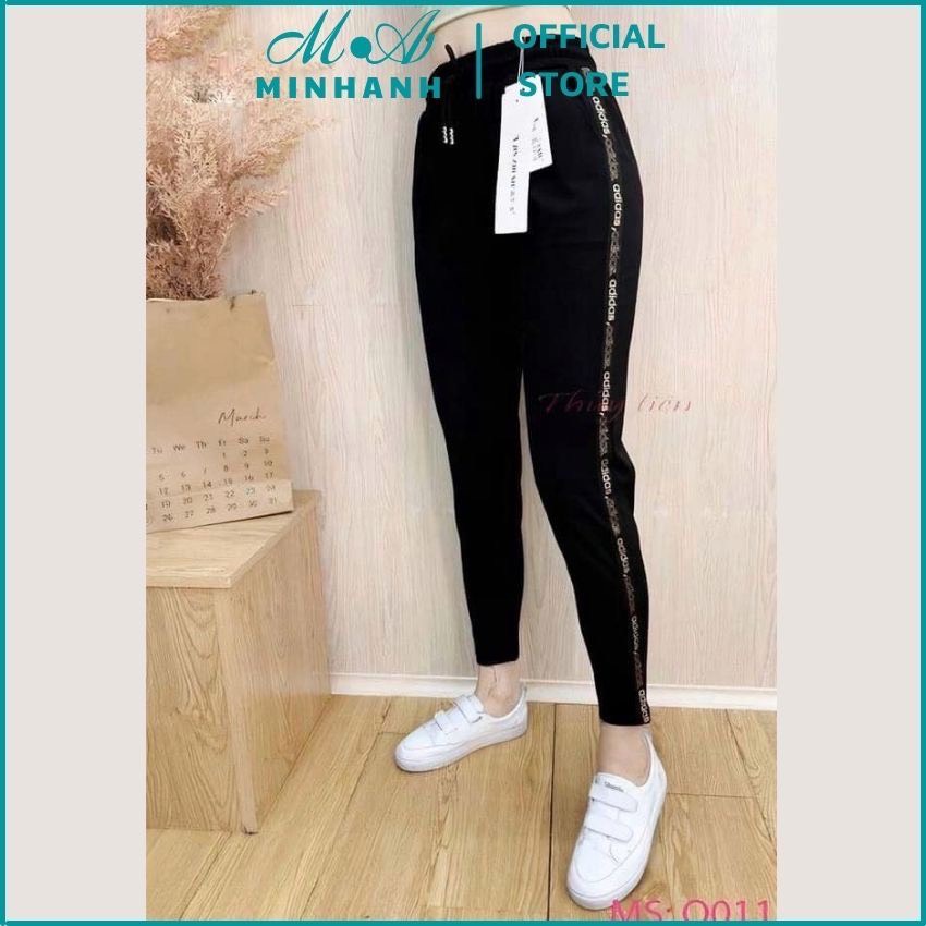 QUẦN BAGGY SỌC THỂ THAO NỮ GẤU SUÔNG CHẤT VẢI UMI HÀN DÀY DẶN CO GIÃN 4 CHIỀU