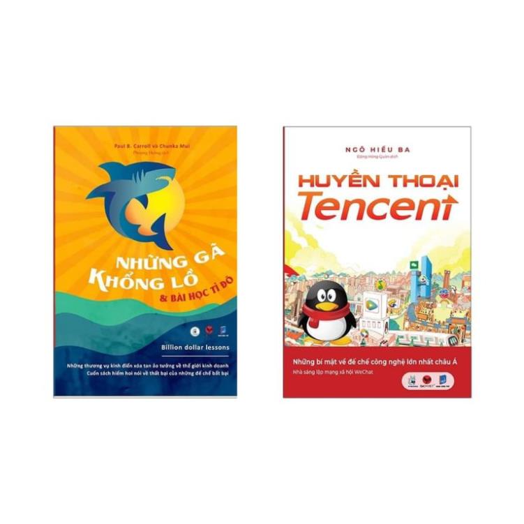 Sách - Combo Những gã khổng lồ và bài học tỉ đỏ + Huyền thoại Tencent - Bách Việt