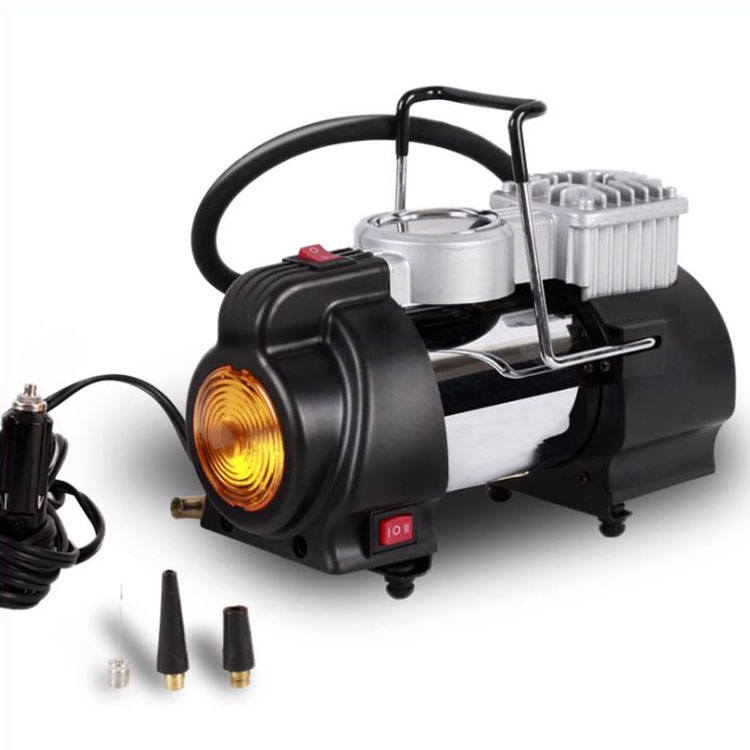 Bơm lốp, bơm hơi điện ô tô xe máy mini 12V  Air Compressor 120W