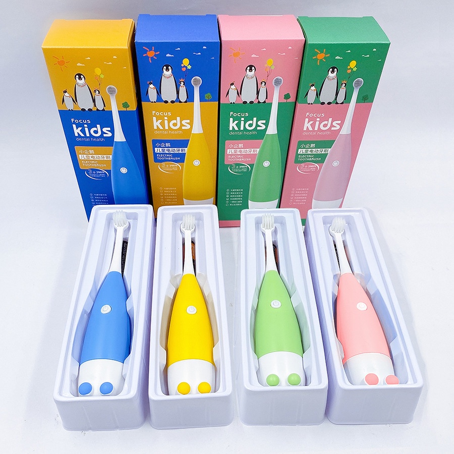Bộ Máy đánh răng tự động KIDS/ Bàn chải điện cho bé đầu mềm- QATE0110