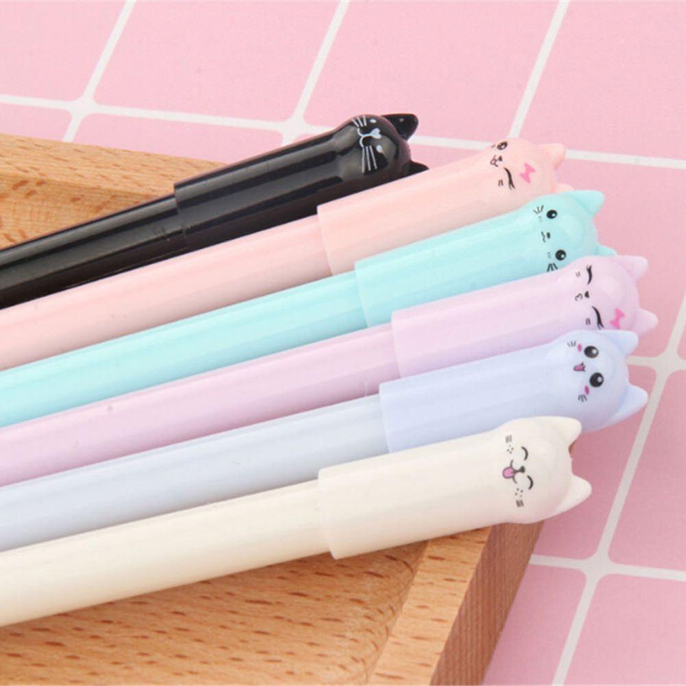 Set 6 Bút Mực Gel Hình Mèo Dễ Thương