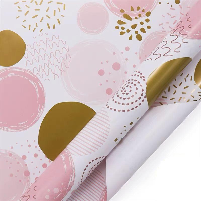 Giấy gói quà sắc hồng xanh dương ngọt ngào 75cmx52cm