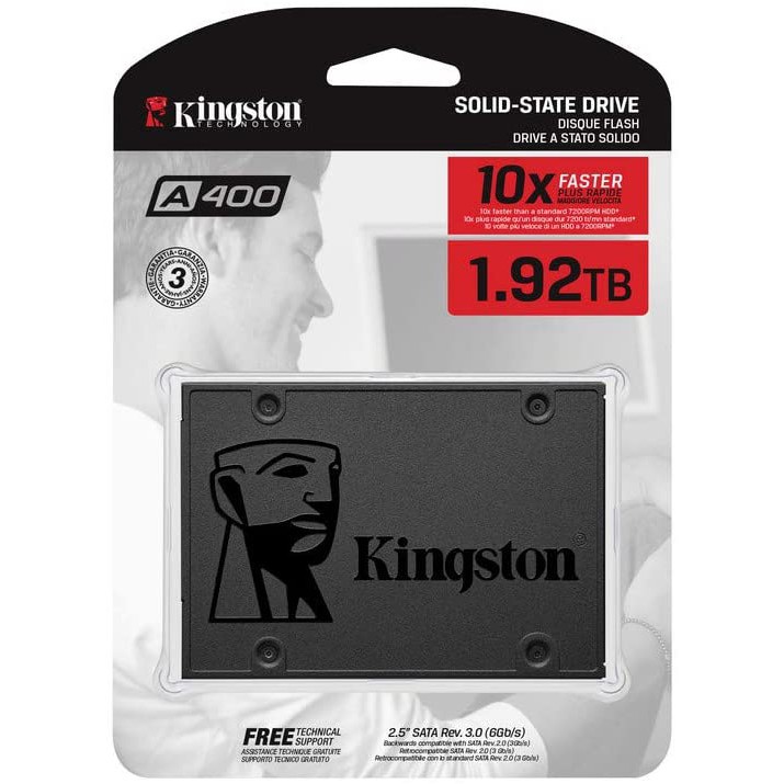 Ổ cứng SSD Kingston A400 1920Gb 2.5&quot; SATA 3.0 6Gb/giây (SA400S37/1920G) - Hàng chính hãng