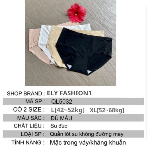 Quần Lót Nữ Đúc Su Thun Lạnh Không Đường May Cao cấp mềm mịn kháng khuẩn  Cực Kì Mát Thoải Mái