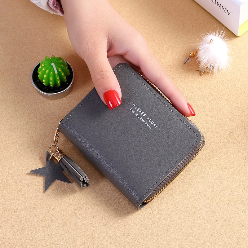 Ví Nữ Mini Khóa Kéo Thời Trang Hàn