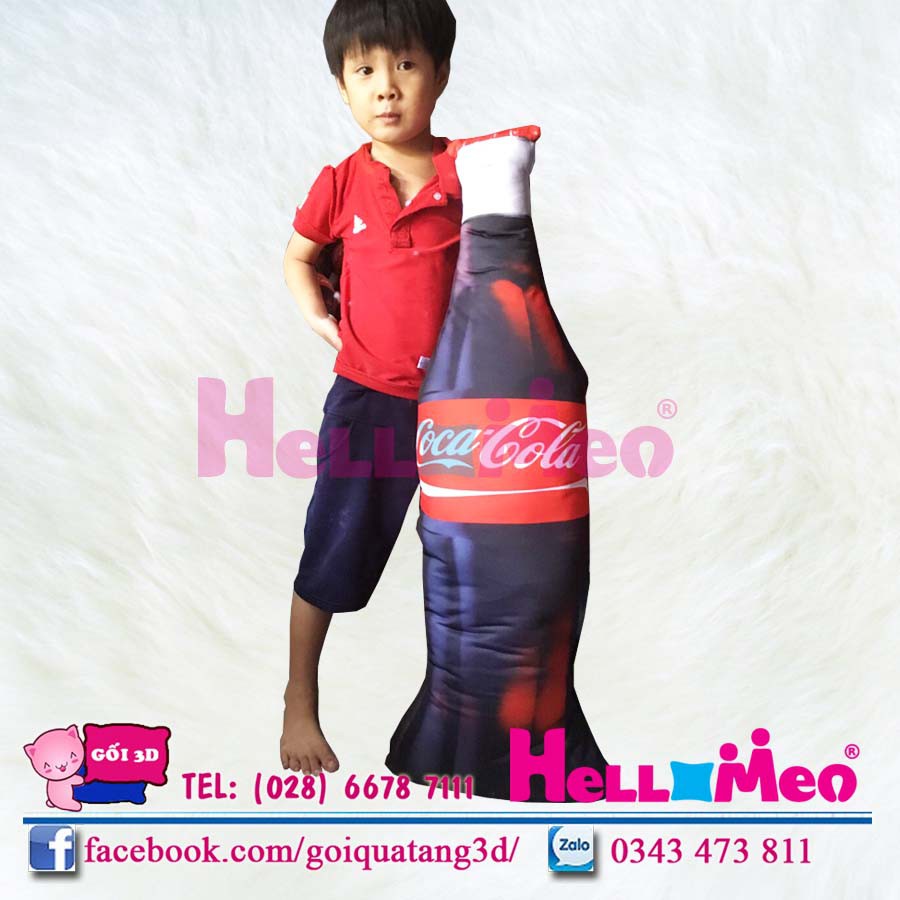 Gối Ôm 3D Chai Coca To (100cm)