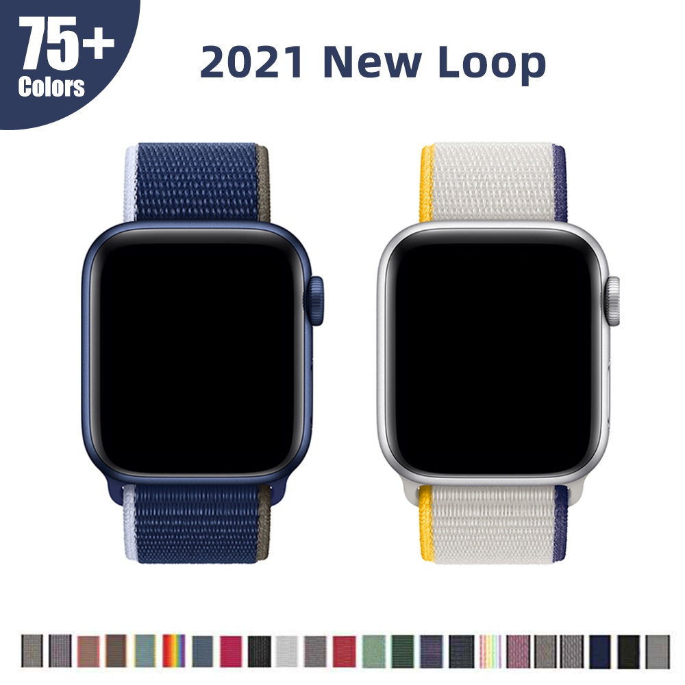 Dây đeo sợi nylon thích hợp cho đồng hồ thông minh Apple Watch 6 SE 5 4 3 2 1 44mm 38mm 40mm 42mm