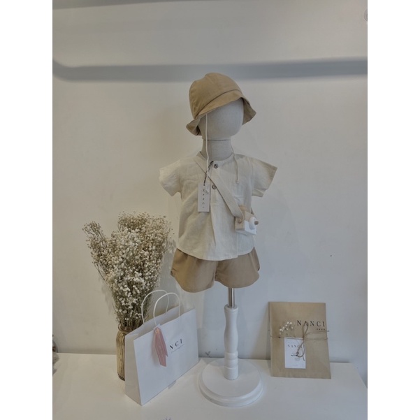 Set áo + Quần + nón em bé nude Nanci room