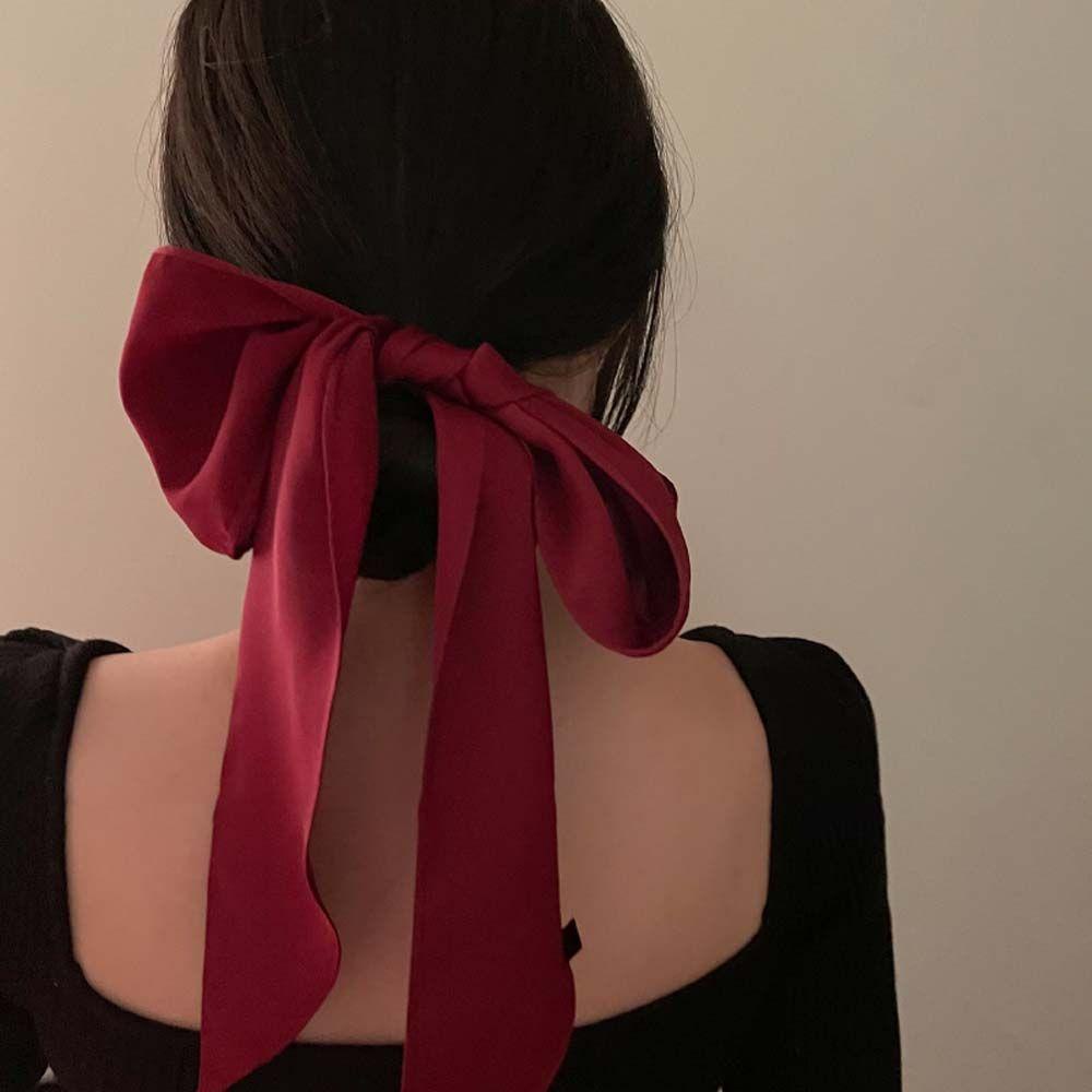 MXGOODS Khăn Satin Buộc Tóc Phong Cách Hàn Quốc Cổ Điển Thời Trang Cho Nữ