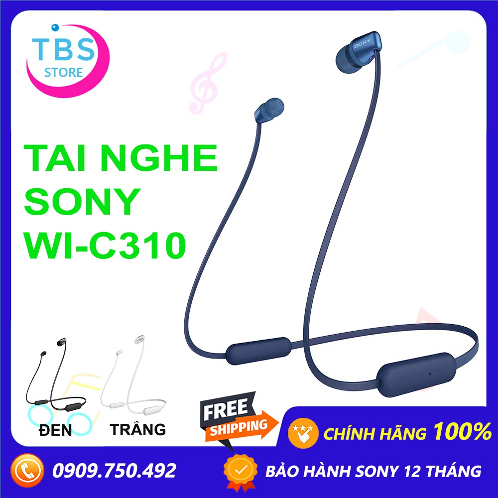 Tai nghe In-Ear không dây Sony WI-C310 - Hàng chính hãng - Bảo hành 12 tháng
