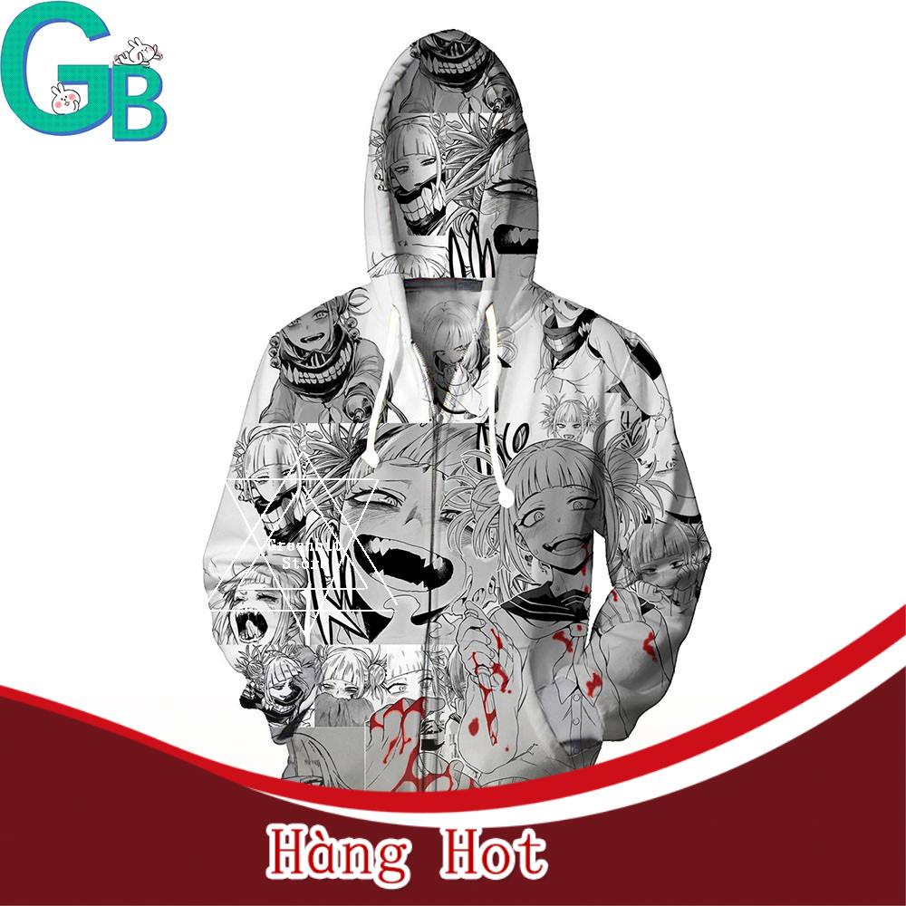Áo khoác hoodie hóa trang nhân vật Anime Himiko Toga 3D size S-5XL cho nam
