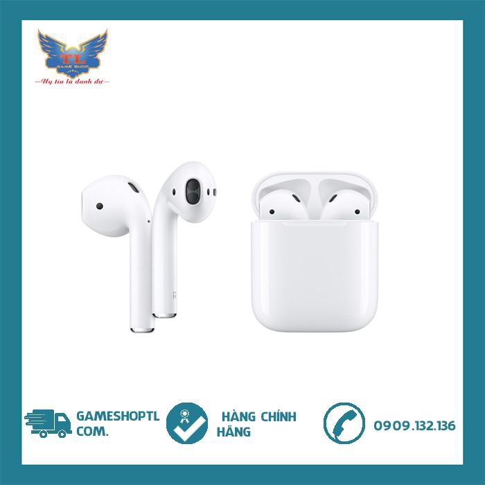 [Mã ELTECHZONE giảm 6% đơn 500K] Tai Nghe Bluetooth Apple AirPods 2 - MV7N2 - Hộp Sạc Có Dây