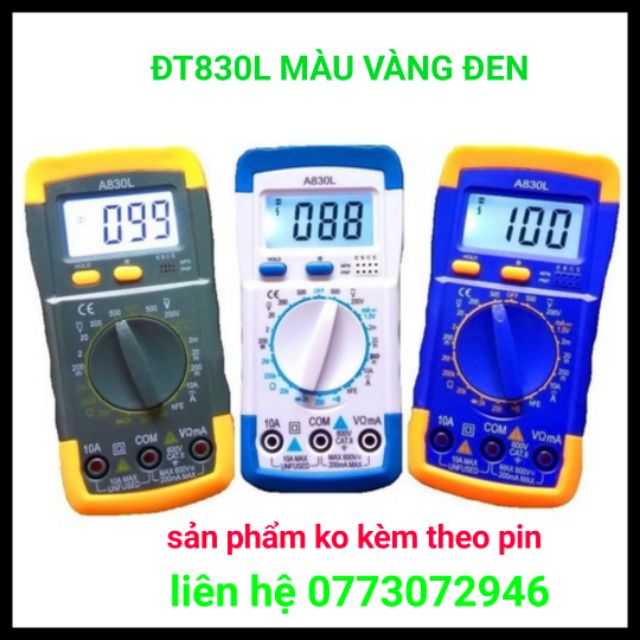 ĐỒNG HỒ ĐO VẠN NĂNG ĐT830L ( CHƯA KÈM PIN)