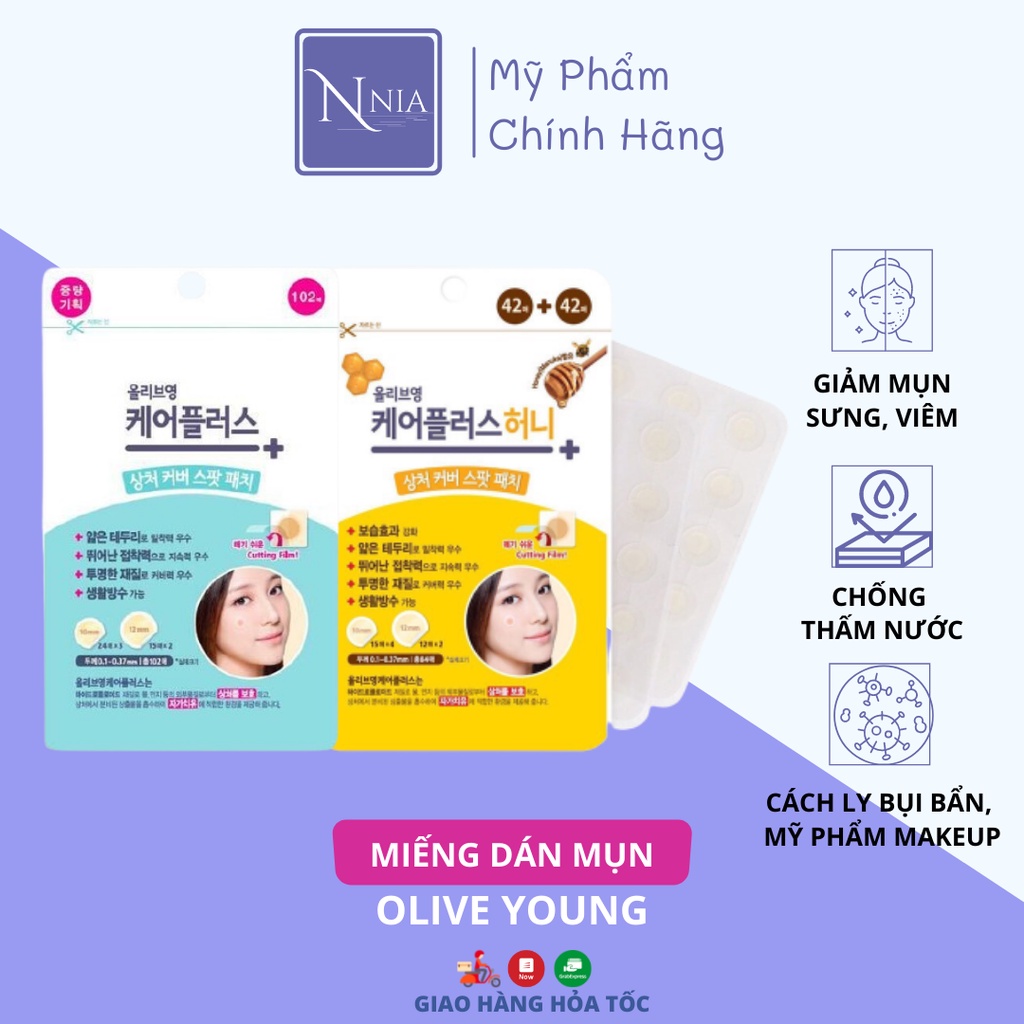 ✨ Mẫu mới 102 miếng ✨ Miếng Dán Mụn Careplus Của Olive Young