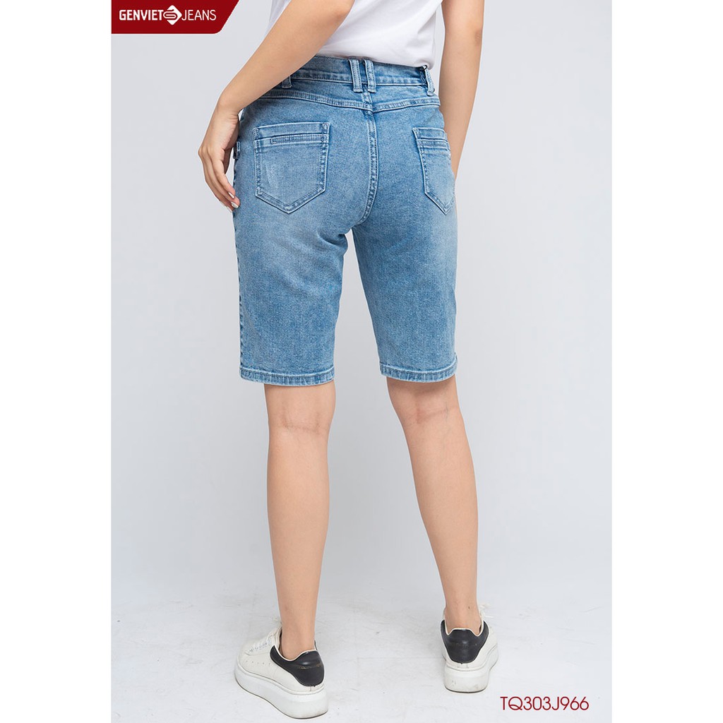 Quần ngố jeans nữ TQ303J966 GENVIET | BigBuy360 - bigbuy360.vn