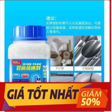 Bột thông tắc cống bồn cầu thần thánh siêu gói thuốc cho đường ống rửa bát dầu mỡ bể phốt nghẹt cực mạnh