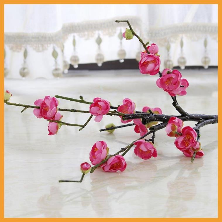 Cành Hoa Đào Giả Đẹp Trang Trí, Decor Phòng Khách, Nhà Hàng, Quán Coffee